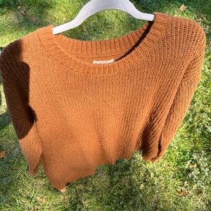 EVRI Sweater Long Sleeve Crew Neck Terracota
